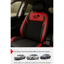 Thor Tay Tüyü Oto Koltuk Kılıfı Fiat Egea-linea-punto-albea-marea-tipo-uno Uyumlu Kırmızı