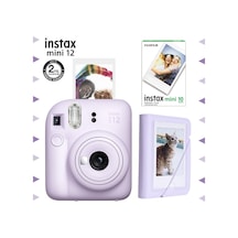 Fujifilm Instax Mini 12 Fotoğraf Makinesi + 10'lu Film + Mini Albüm Seti Lila