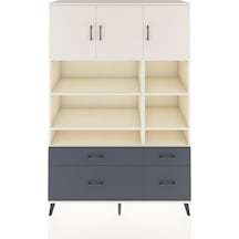 Hyperion Dolap 10 Raflı 4 Çekmeceli 3 Kapaklı 132x44x195 Aytaşı-aytaşı/antrasit Aytası/antrasıt