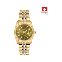 Inspıratıon Jwl04120 Sellita Sw100, 25 Jewels Otomatik Mekanizmalı, Swiss Made Kadın Kol Saati Altın Rengi