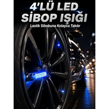 4'lü Araç Sibop Led Işığı Otomatik Açılan Lastik Işığı Seti -