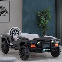 Odacix Arabalı Yatak Jeep Süperlüx Ledli Arabalı Karyola 90 x 190 CM - Siyah