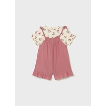 Mayoral Kız Bebek T-shirt Tulum Takım Pembe - 01656