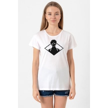 Jujutsu Kaisen Anime Sukuna White Head Beyaz Kadın Bisikletyaka Tshirt Beyaz