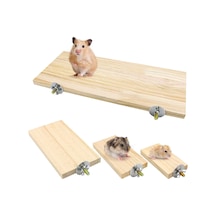 4 Boyutlu Kuş Ahşap Platform, Dikdörtgen Kare Ahşap Levrek Standı Kurulu Habitat Kafesi