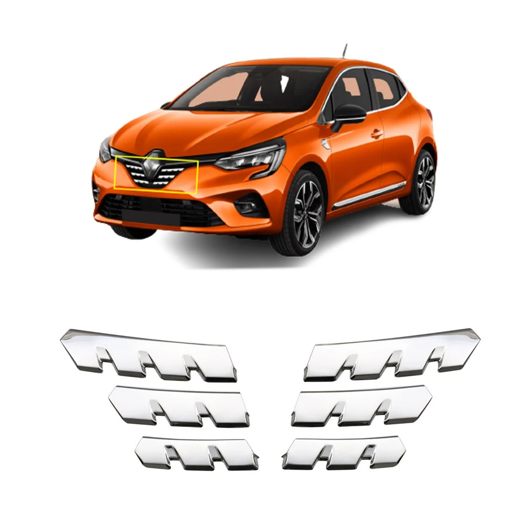 Renault Clio 5 Ön Panjur - Krom 6 Parça 2019-2022 Arası, Hb
