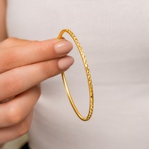 Kristal Model 7,50 Gr Gümüş 22 Ayar Altın Kaplamaajda Bilezik