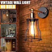 Riolight Retro,rustik,vintage Siyah 1xe27 Mafsallı Hareketli Başl Siyah
