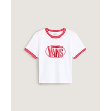 Vans W Center Chest Rınger Tee Kadın Tişört Vn000txswht1 Beyaz