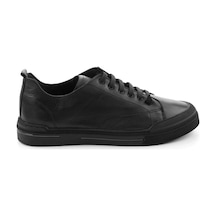 Bambi Siyah Hakiki Deri Erkek Sneaker E01585773443