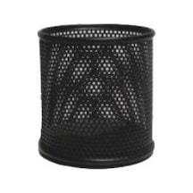Siyah Masüstü Metal Perforeli Tekli Kalemlik