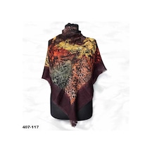 Soft İpek Desenli Flamlı Kotton Eşarp 407-117 Çok Renkli