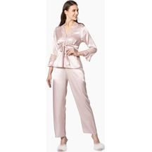 Ang Butik Kadın Pierre Cardin 6025 Kısa Gecelikli 6'lı Set Takımı pudra