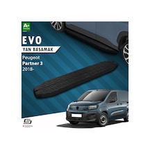 S-dizayn Peugeot Partner 3 Evo Siyah Yan Basamak 203 Cm 2018 Üzeri A+ Kalite