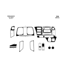 Mercedes Actros Torpido Kaplama 2011- 20 Parça Piano Black