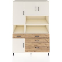 Kronos Dolap 9 Raflı 4 Çekmeceli 4 Kapaklı 132x59x195 Aytaşı-aytaşı/çam Aytası/atlas Çam