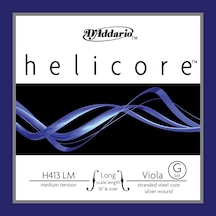 D'addario H413lm Helicore Tek Viyola Sol G Teli Long Scale Dengeli Tonal Geçişler Hassas Yay Duyarlılığı Ve Uzun Ömürlü Gümüş Sargı