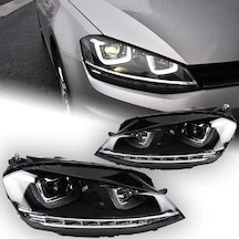 Vw Golf 7 Mk7 2013-2016 Çift U Ledli R Ön Far
