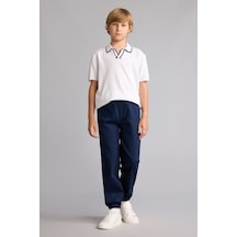 Defacto Cepli Jogger Fit Lastikli Paça Örgü Görünümlü Eşofman Altı Erkek Çocuk I1981a826aunv256 Lacivert-nv256