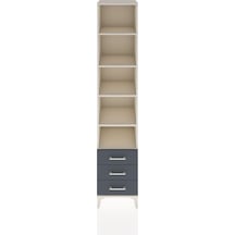 Hyperion Dolap 5 Raflı 3 Çekmeceli 44x44x221 Aytaşı-antrasit Aytaşı
