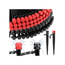 Tr 120 Adet Damla Sulama Yayıcı Seti 60 Adet Siyah 360 Derece Sulama Damlatıcıları Bahisli 1/4 Sulama Borusu İçin