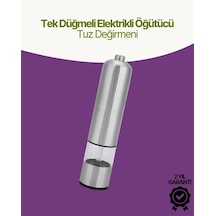 Elektrikli Baharat Öğütücü Pilli Paslanmaz Çelik Otomatik Tuz Karabiber Değirmeni Genel