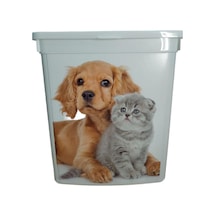 Evcil Hayvan Kuru Mama Saklama Kutusu Kedi Köpek Kuru Mama Kabı
