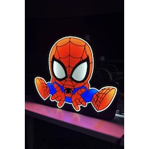 Renkli Spider-man Temalı Dekoratif Led Işık, Şık Ve Eğlenceli Aydınlatma Çok Renkli