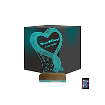 Luvivia Kalp Sevgiliye Hediye Kişiye Özel 3d Lamba - Masa Gece Lambası V12