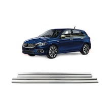 Fiat Egea Hb Krom Cam Çıtası 2015-2021 Paslanmaz Çelik 4 Parça