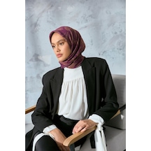 Silk Home Viskon Velora Eşarp Violet-camel Tonlu Desenli Tok Duruşlu Kaymaz 90x90 Çok Renkli