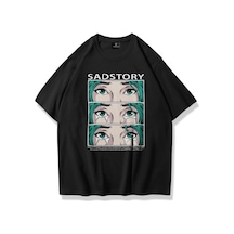 Flood Of Style Unisex Sad Story Tshirt Siyah