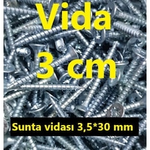 Vida 3 CM (1000 Adet) - Ağaç - Ahşap - Sunta Vidası 3.5X30 MM Ar.10 N11.34120