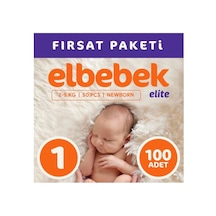 Elbebek Elite Yenidoğan Bebek Bezi 1 Numara Fırsat Paketi 100 Adet 2'li