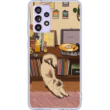 Samsung Galaxy A52 - A52s Uyumlu Nostaljik Köpek Tasarımlı Baskılı Silikon Kılıf Renkli