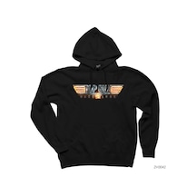 Top Gun Hard Lock Siyah Kapşonlu Sweatshirt Hoodie Siyah