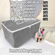 Gri Renk Fermuarlı Hurç Ultra Mega Boy 100x50x50cm