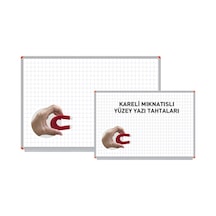 Mıknatıslı Yüzey Kareli Yazı Tahtası Pan 595 Beyaz 120x240 Karışık