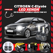 Citroen C-elysee 2010-2023 Uzun Far Uyumlu Şimşek Etkili Led Xenon Premium Series H1