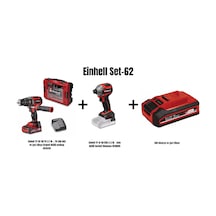 Einhell Set-62 Einhell Tp-cd 18/70 Li-i Bl Drabeli Akülü Matkap+einhell Tp-cı 18/250-c Li Bl Akülü Darbeli Vidalama+3ah Batarya Ve Şarj Cihazı
