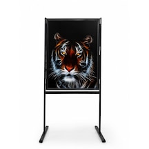 B1 70x100 Cm Siyah Yüksek Alüminyum Çift Iki Taraflı Mobil Kaldırım Reklam Poster Pano