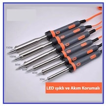 40W Led Işıklı Kalem Havya Akım Korumalı Lehim Havyası