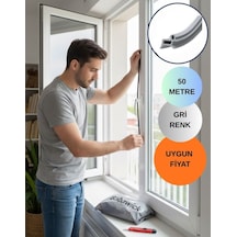 Pimapen Pvc Pen Kapı Pencere Fitili Contası 50 Metre Gri Diğer