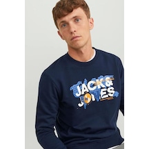 Jack&jones Core Jcodust Erkek Sweatshirt 12240211-navy