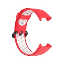 Redmi Watch 2 Spor Delikli Kordon - Kırmızı-beyaz