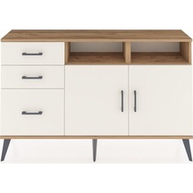 Arges Konsol 4 Raflı 3 Çekmeceli 2 Kapaklı 132x30x83 Çam-aytaşı/aytaşı Aytaşı/aytaşı
