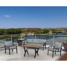 Tu Tienda Nergiz 3 1 1 Masa Bahçe Balkon Mobilyasi,kayrak Gri Gri