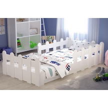 Tuliplife Montessori Karyola Beyaz 90x190 Yatak Uyumlu Oval Kesim Çocuk Yatağı-Tlp-216