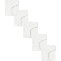 5 Adet Pamuklu Ve Lastikli 60 X 120 + 15 Cm Penye Bebek Çarşaf-beyaz