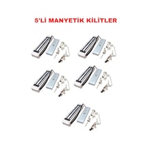 Sr-180 180 Kg Manyetik Kilit 12/24v Dc Elektromanyetik Kapı Kilidi 5 Adet